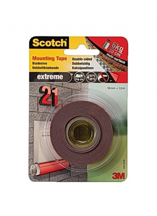 Kleeplint 3M Scotch Extreme Mounting tape kahepoolne 19x1,5mm 40021915C